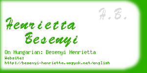 henrietta besenyi business card